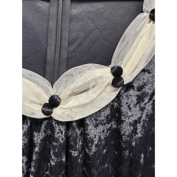 Ryu Velvet Mesh Pleated Mini Dress S | Coquette Fairygrunge Y2K Indie - Picture 8 of 11